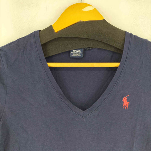 ラルフローレンスポーツ RALPH LAUREN SPORT ミニポニー刺繍 Vネック S/S Tシャツ レディース  M
